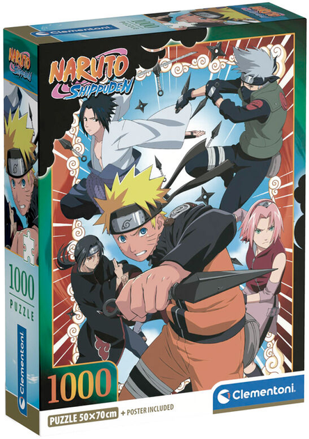 Puzzle Clementoni Compact Anime Naruto Shippuden 1000 elementów (8005125398317) - obraz 1