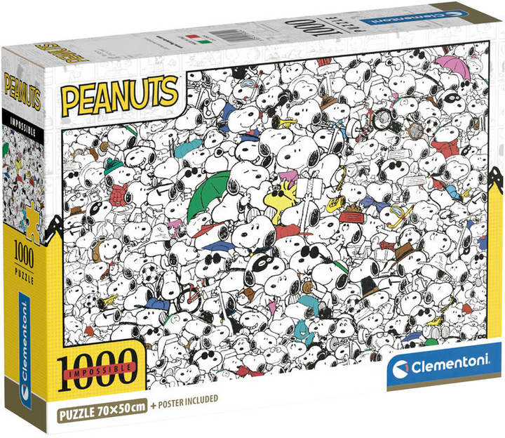 Puzzle Clementoni Compact Impossible Peanuts 1000 elementów (8005125398041) - obraz 1