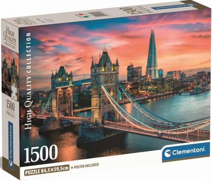 Puzzle Clementoni Compact London Twilight 1500 elementów (8005125317158) - obraz 1