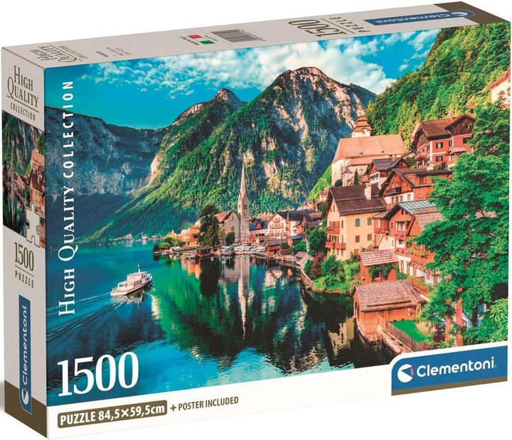 Puzzle Clementoni Compact Hallstatt 1500 elementów (8005125317141) - obraz 1