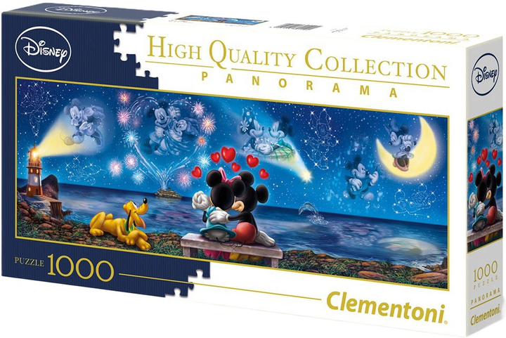 Puzzle Clementoni Panorama Collection Mickey E Minnie 1000 elementów (8005125394494) - obraz 1