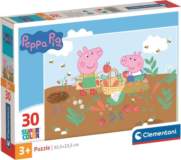 Puzzle Clementoni Super Kolor Peppa Pig 30 elementów (8005125202805) - obraz 1