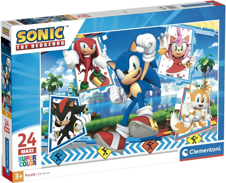 Puzzle Clementoni Maxi Super Sonic 24 elementy (8005125285266) - obraz 1