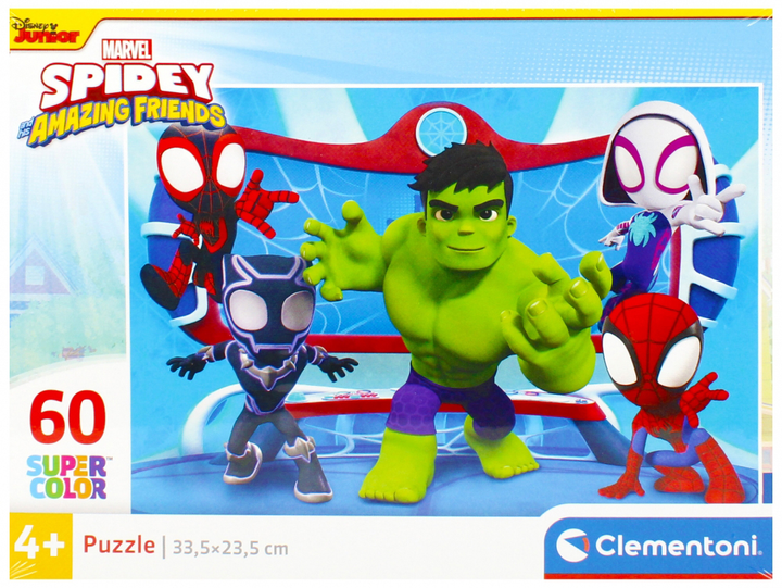 Puzzle Clementoni Super Kolor Spidey And His Amazing Friends 60 elementów (8005125265954) - obraz 1