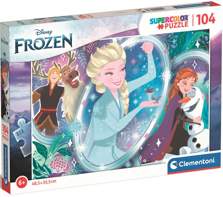 Puzzle Clementoni Super Kolor Frozen 104 elementy (8005125257379) - obraz 1