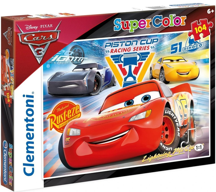 Puzzle Clementoni Super Kolor Cars 104 elementy (8005125270729) - obraz 1