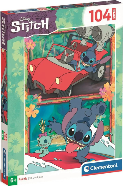 Puzzle Clementoni Super Kolor Stitch 104 elementy (8005125275717) - obraz 1