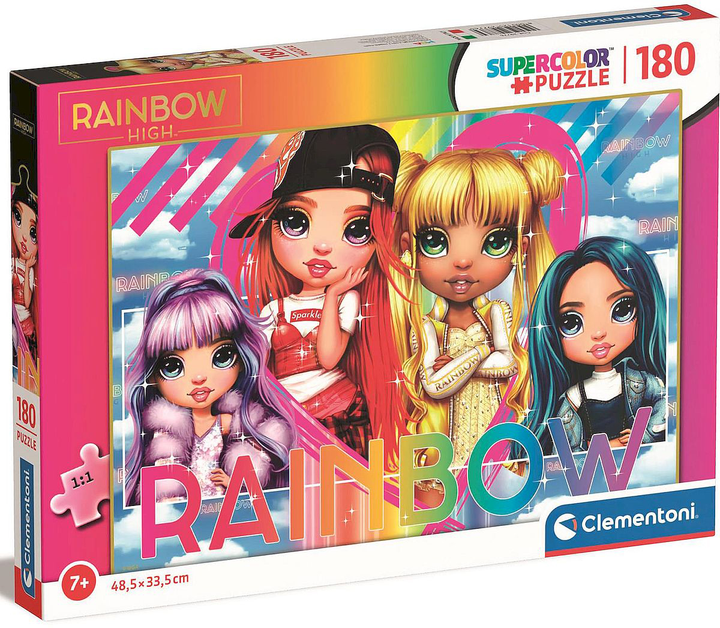 Puzzle Clementoni Super Rainbow High 180 elementów (8005125297764) - obraz 1