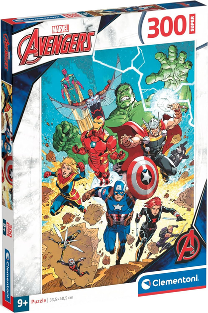 Puzzle Clementoni Super The Avengers 300 elementów (8005125217281) - obraz 1