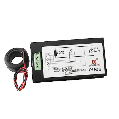 Цифровой измеритель тока мощности AC 80-260В 99.9А 0-22кВт, LED - изображение 3