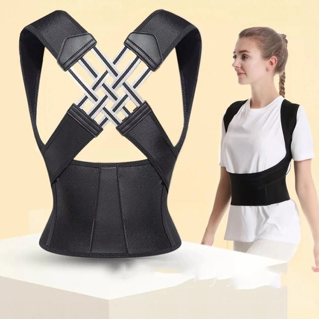 Корсет для выравнивания спины и разгрузки позвоночника POSTURE BELT Эластичный корректор осанки - изображение 1