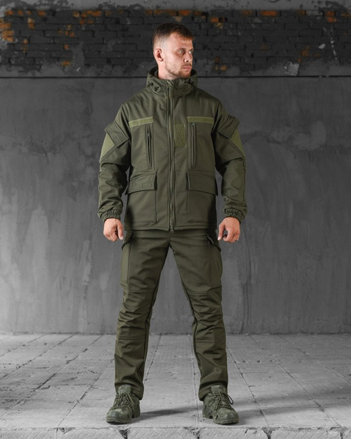 Тактичний костюм softshell olive 0 S - зображення 1