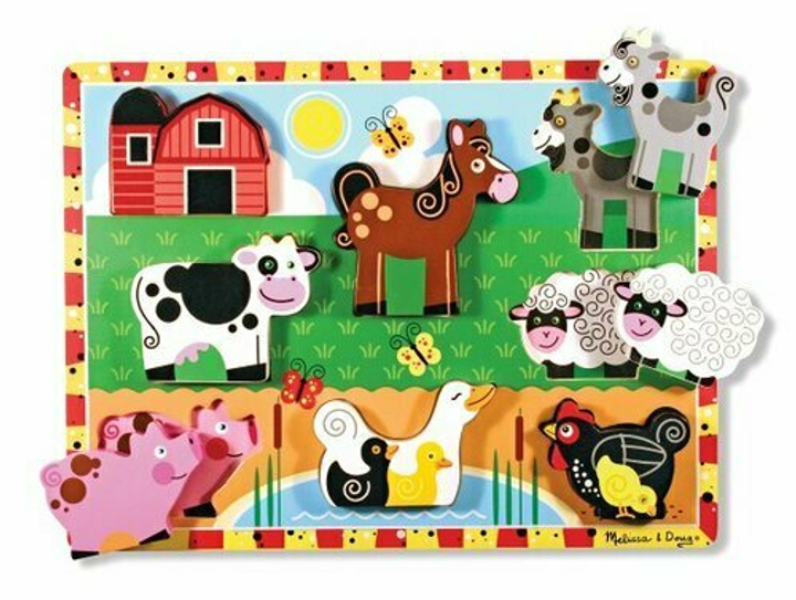 Puzzle Melissa & Doug drewniane Farma (0000772037235) - obraz 1