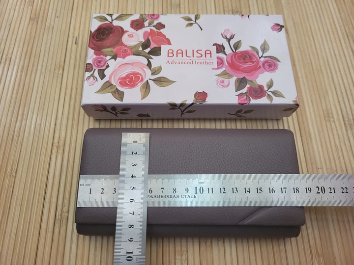 Гаманець жіночий із супер м'якої шкіри BALISA темна пудра 826-157 замок на магніті - Фото 2 Гаманець жіночий із супер м'якої шкіри BALISA темна пудра 826-157 замок на магніті - зображення 2
