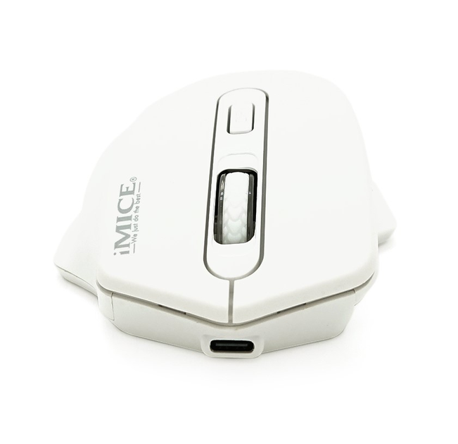 Игровая мышь беспроводная iMICE G1800 Rechargeable, 4 кнопок, аккумулятор, 1600dpi, 2.4Ghz, White - изображение 2