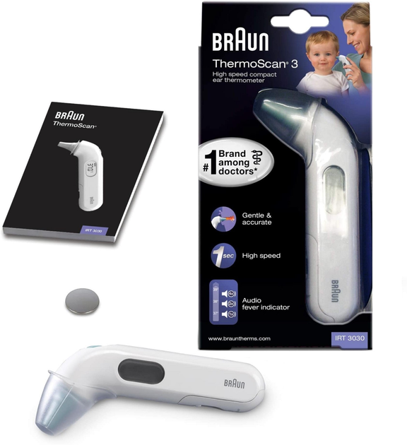 Термометр Braun Thermoscan 3 IRT3030 (4022167330307) - зображення 9