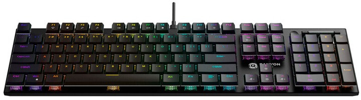 Клавиатура Canyon Cometstrike GK-55 RGB ENG/UKR USB Black (DLTT) - изображение 2