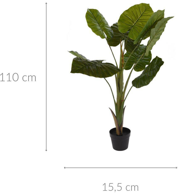 Штучна рослина Pure Garden & Living Botanical Decoration alocasia wentii в горщику зелений (8720573217927) - зображення 2