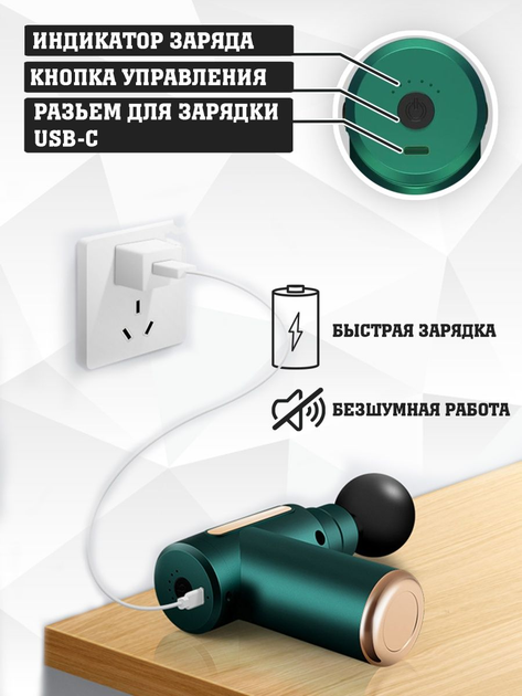 Массажер для тела мышечный Massage Gun 720 массажный ударный пистолет чёрный - Фото 2 Массажер для тела мышечный Massage Gun 720 массажный ударный пистолет чёрный - изображение 2