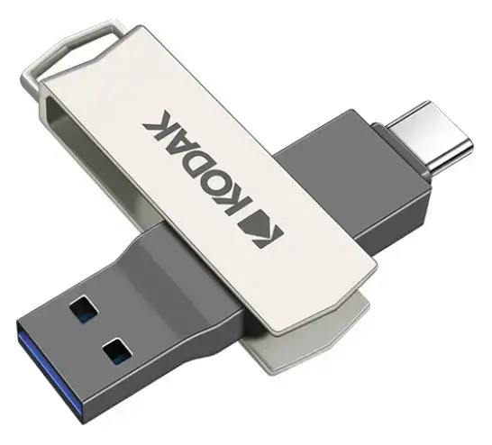 Флешка Kodak K273 128Gb 2 в1 USB 3.2 + Type-C OTG - Фото 1 Флешка Kodak K273 128Gb 2 в1 USB 3.2 + Type-C OTG - изображение 1