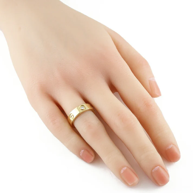 Каблучка р.18 Cartier LOVE 750 52833A Stainless Steel – Стильные