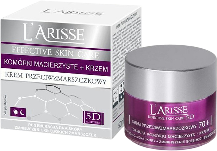 Krem do twarzy przeciwzmarszkowy AVA Laboratorium L'arisse 5D 70+ 50 ml (5906323002866) - obraz 2