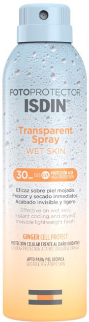 Spray przeciwsłoneczny Isdin Fotoprotector Wet Skin Spf30 250 ml (8429420189416) - obraz 1