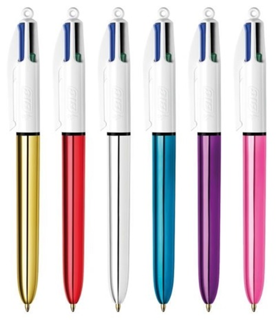 Zestaw długopisów kulkowych BIC 4 Colors Shine 12 szt (3086123537637) - obraz 2