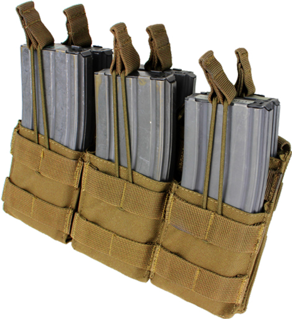 Подсумок Condor Triple Stacker M4 Mag Pouch Coyote brown - изображение 1