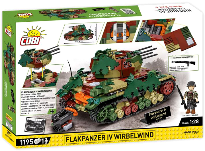 Klocki konstrukcyjne Cobi Executive Edition Flakpanzer IV Wirbelwind 1195 elementów (5902251025939) - obraz 1