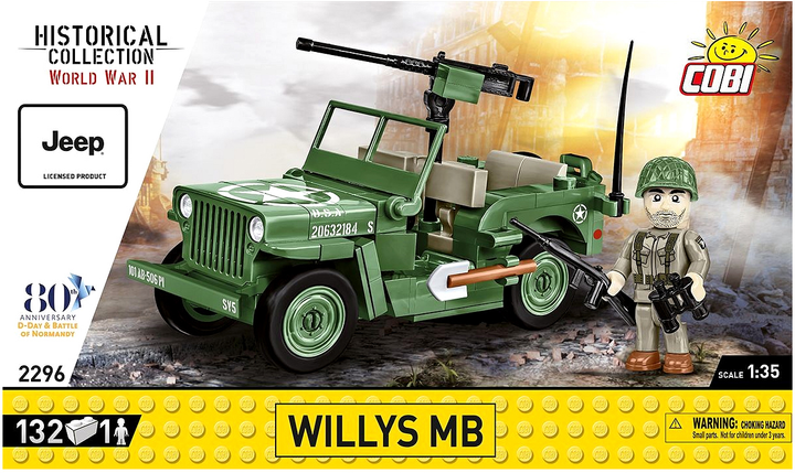 Klocki konstrukcyjne Cobi Historical Collection Willys MB 132 elementy (5902251022969) - obraz 1