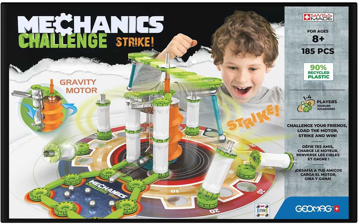 Конструктор магнітний Geomag Mechanics Challenge RE Strike 185 деталей (0871772007791) - зображення 2