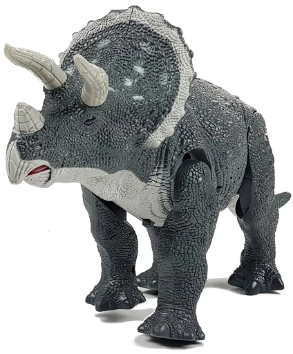 Figurka LEAN Toys Triceratops Szary 34 cm (5907625580700) - obraz 3
