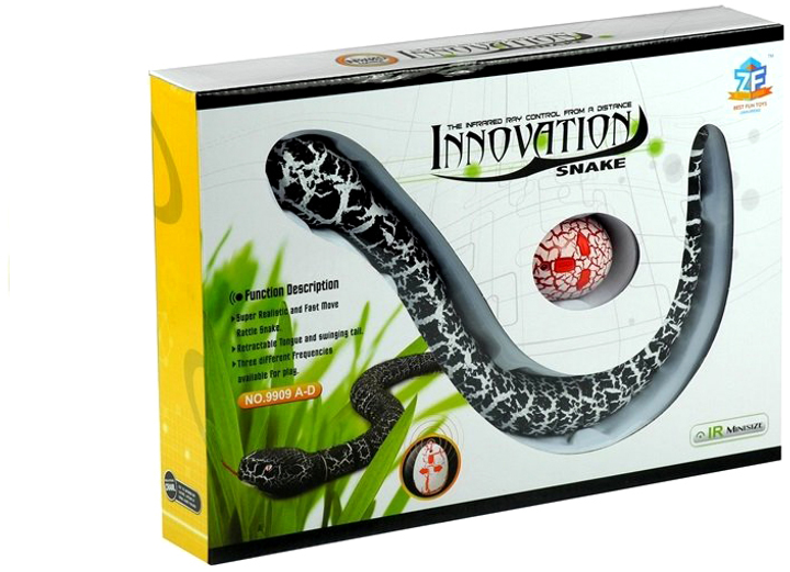 Фігурка LEAN Toys RC Infrared Remote Control Змія Чорна 38 см (5905323219601) - зображення 4