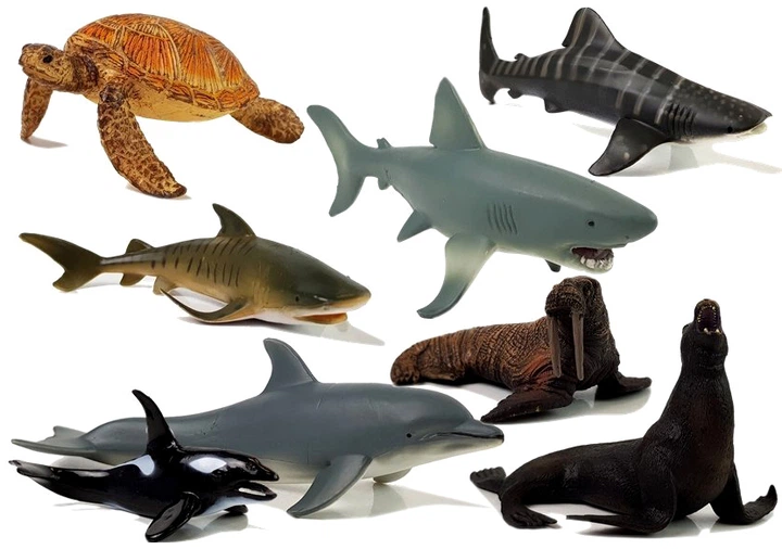 Набір фігурок LEAN Toys Морські тварини 8 шт (5905214970857) - зображення 3