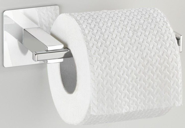 Uchwyt na papier toaletowy Wenko Quadro Turbo-Loc srebrny (4008838270967) - obraz 5