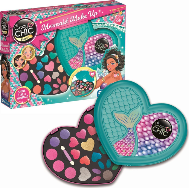 Paleta do makijażu Clementoni Crazy Chic Syrenka 18858 (8005125188581) - obraz 4