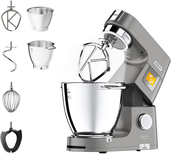 Кухонна машина KENWOOD Titanium Chef Patissier KWL90.004SI + Кондитерський набір Kenwood KWSD100 в подарунок! - зображення 2