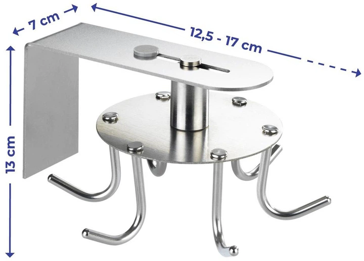 Вішалка для кухні Maximex з нержавіючої сталі поворотна 6 гачків (4008069029396) - зображення 5