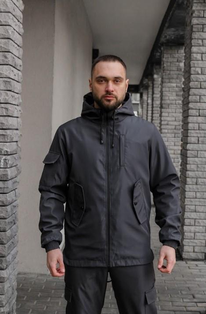 Мужская ветровка демисезонная куртка SoftShell Intruder 0208 3XL Серый ( IN - 0208/02 F ) - изображение 1