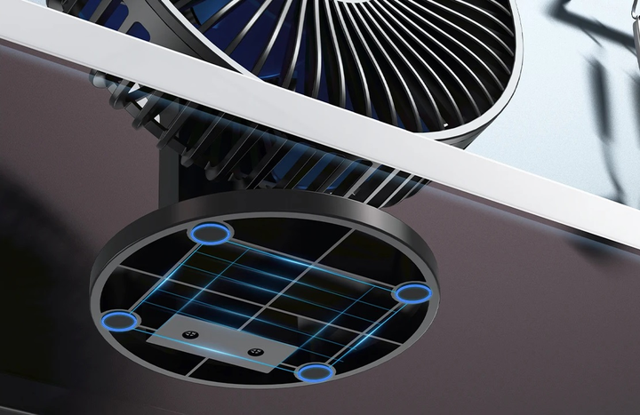 Вентилятор портативний настільний SmartDevil F9 | 4 Speeds Portable Desktop Table Fan, Type-C, Black-Blue - зображення 2
