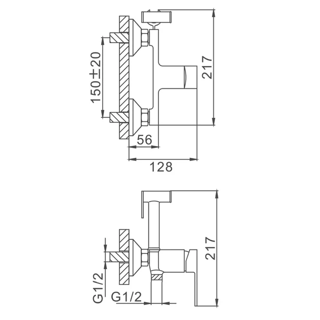 Гігієнічний душ Frap F2041 хром (1035697) - зображення 6
