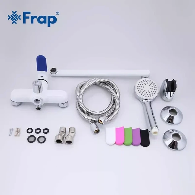 Змішувач для ванни Frap F2234, білий/хром - Фото 6 Змішувач для ванни Frap F2234, білий/хром - изображение 6