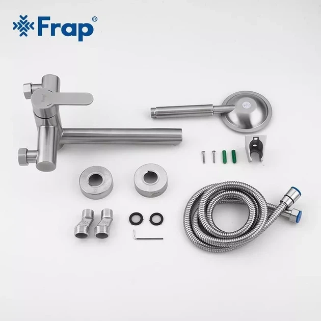 Змішувач для ванни Frap F32801, нержавіюча сталь. - зображення 5