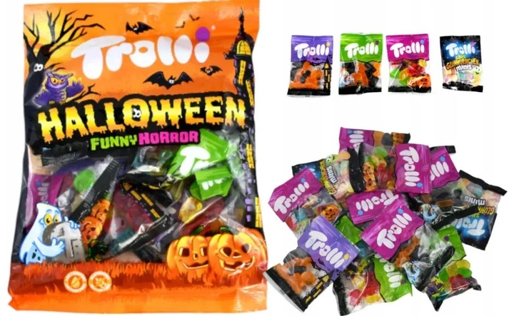 Желейки Trolli Funny Horror Halloween Міні упаковки 300г - Фото 3 Желейки Trolli Funny Horror Halloween Міні упаковки 300г - зображення 3