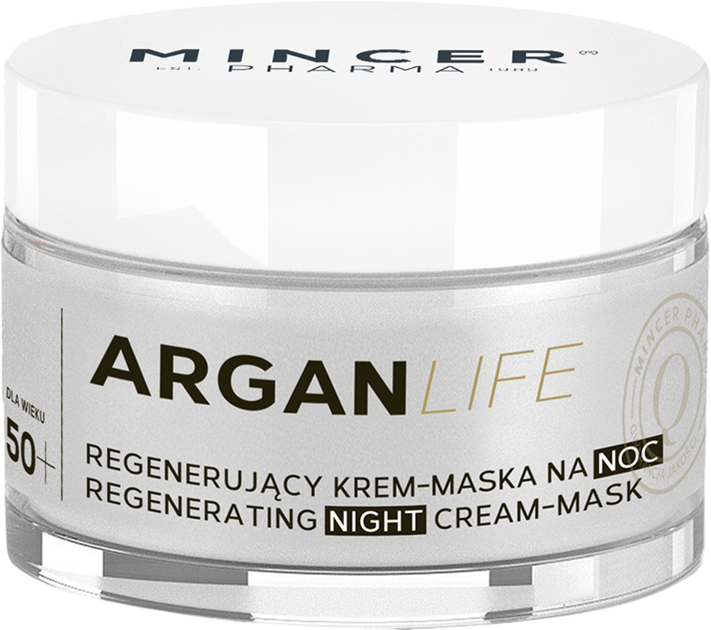 Krem-maska do twarzy przeciwzmarszczowa Mincer Pharma ArganLife 50+ 803 na noc 50 ml (5905279887510) - obraz 1