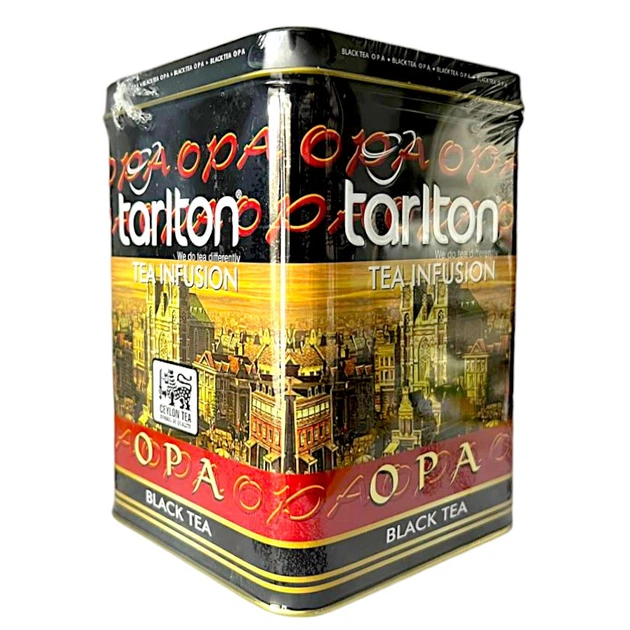 Великолистовий чорний чай Tarlton OPA цейлонський 250 грамів у бляшанці - Фото 1 Великолистовий чорний чай Tarlton OPA цейлонський 250 грамів у бляшанці - зображення 1