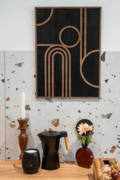 Гейзерна кавоварка Kinvara з дерев'яною ручкою на 9 чашок 300 мл чорна (8430852814296) - зображення 8