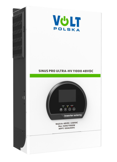 Солнечный инвертор Volt Polska ULTRA-HV 11000 48/230V (5200/11000W) + 100A MPPT (450V) (3SSHV50048) - Фото 1 Солнечный инвертор Volt Polska ULTRA-HV 11000 48/230V (5200/11000W) + 100A MPPT (450V) (3SSHV50048) - зображення 1