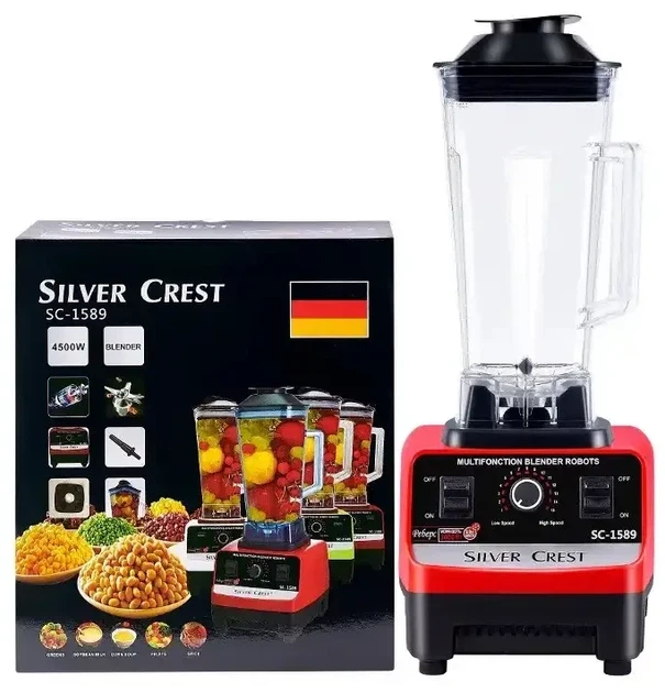 Silver Crest SC-1589 赤いブレンダー Блендер для коктейлей и смузи Silver Crest SC-1589 4500 Вт чаша 2